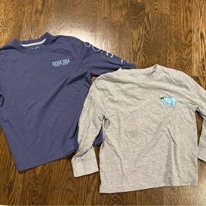 Gray and Blue Long Sleeve Kids Tees
